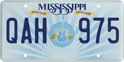 MS license plate QAH975