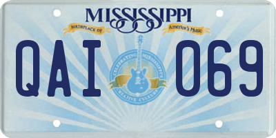 MS license plate QAI069