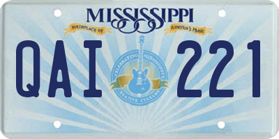MS license plate QAI221