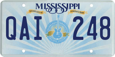 MS license plate QAI248