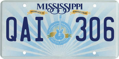 MS license plate QAI306