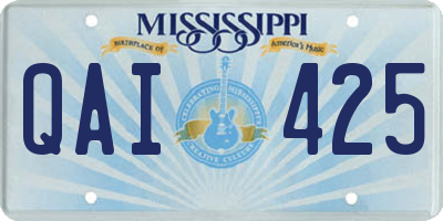 MS license plate QAI425