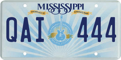 MS license plate QAI444