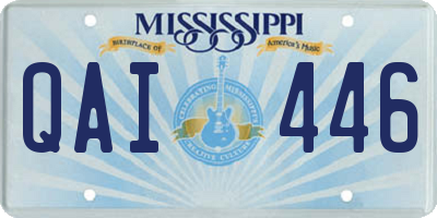 MS license plate QAI446