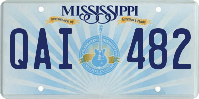 MS license plate QAI482