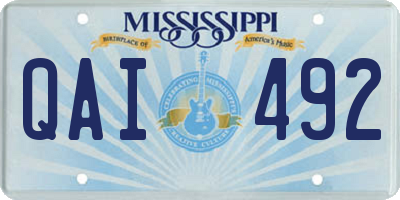 MS license plate QAI492