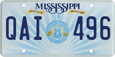 MS license plate QAI496