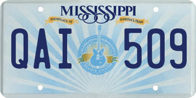 MS license plate QAI509