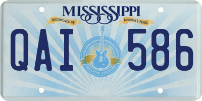 MS license plate QAI586
