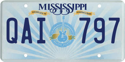 MS license plate QAI797