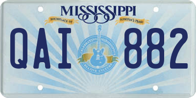 MS license plate QAI882