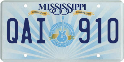 MS license plate QAI910