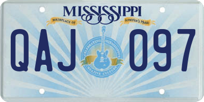 MS license plate QAJ097