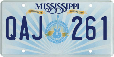 MS license plate QAJ261