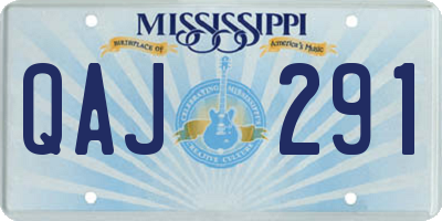 MS license plate QAJ291