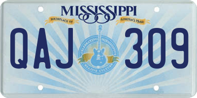 MS license plate QAJ309