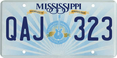 MS license plate QAJ323