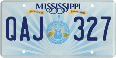 MS license plate QAJ327