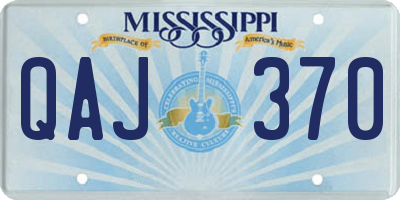 MS license plate QAJ370