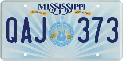 MS license plate QAJ373
