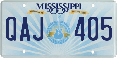 MS license plate QAJ405