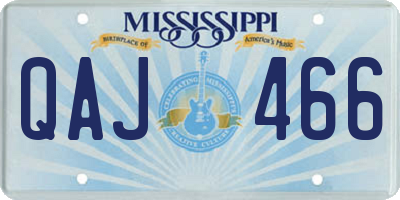 MS license plate QAJ466