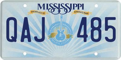 MS license plate QAJ485