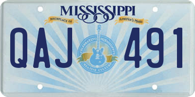 MS license plate QAJ491
