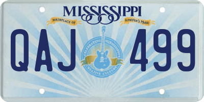 MS license plate QAJ499