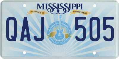 MS license plate QAJ505