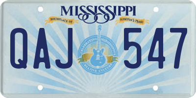 MS license plate QAJ547