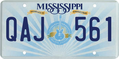 MS license plate QAJ561