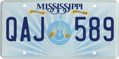 MS license plate QAJ589
