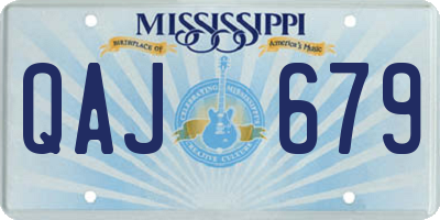 MS license plate QAJ679