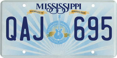 MS license plate QAJ695