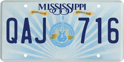 MS license plate QAJ716