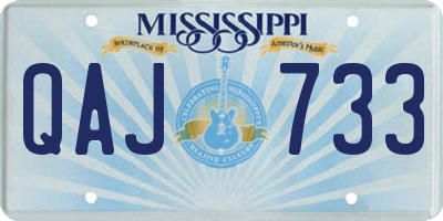 MS license plate QAJ733