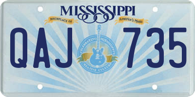 MS license plate QAJ735