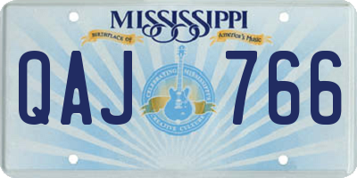 MS license plate QAJ766