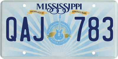 MS license plate QAJ783