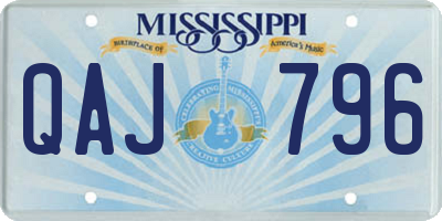 MS license plate QAJ796