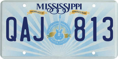 MS license plate QAJ813
