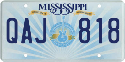MS license plate QAJ818