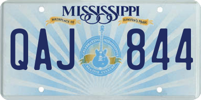 MS license plate QAJ844