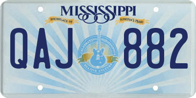 MS license plate QAJ882