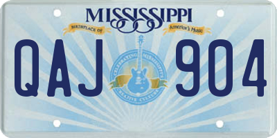 MS license plate QAJ904