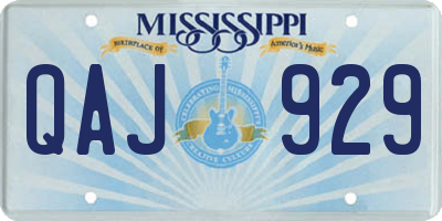 MS license plate QAJ929