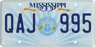 MS license plate QAJ995