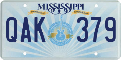 MS license plate QAK379