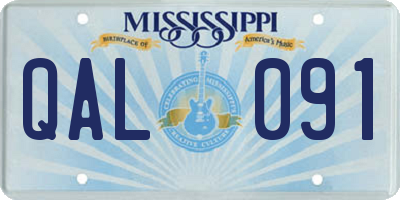 MS license plate QAL091